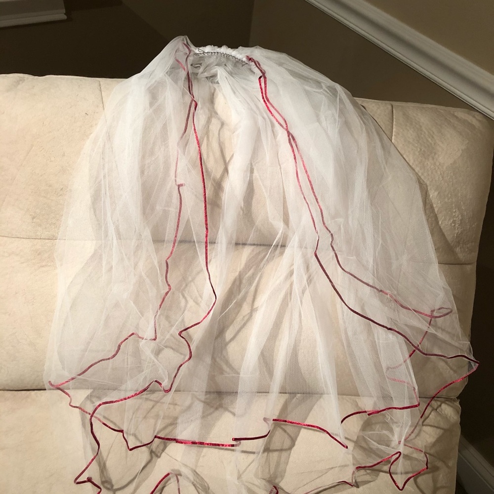 wedding dress, veil,petty coat tiara
